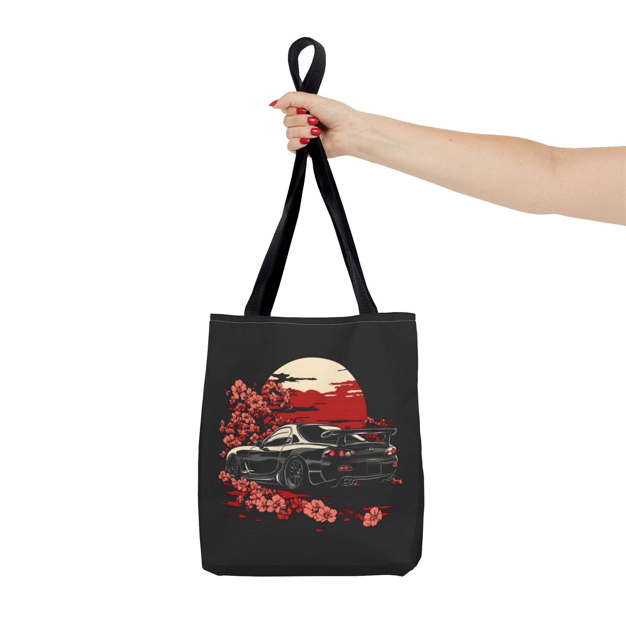 MAZDA RX7 Bag — Japanese Sports Car Design with Red Sun & Sakura