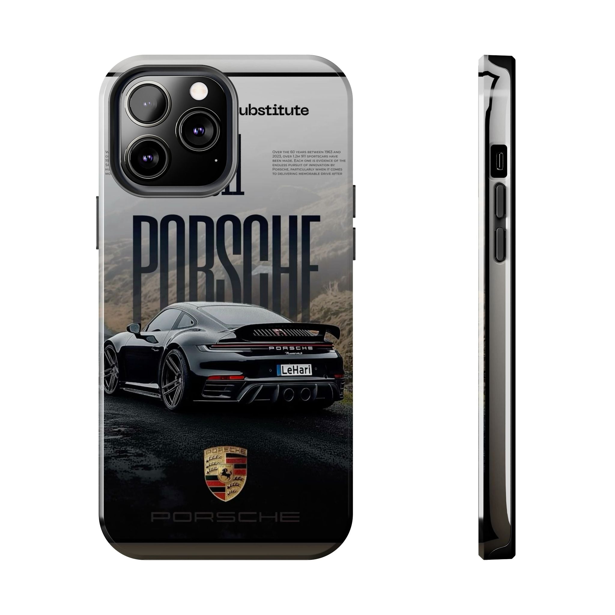 Porsche Sport Car Tough Phone Case — Rugged Protective Phone Cover with Car Graphic