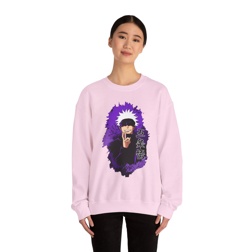 Gojo Satoru Design Stylish Unisex Heavy Blend™ Crewneck Sweatshirt with Unique Graphic Design, Cozy Outerwear for Everyday Wear, Art Lovers' Gift, Casual.