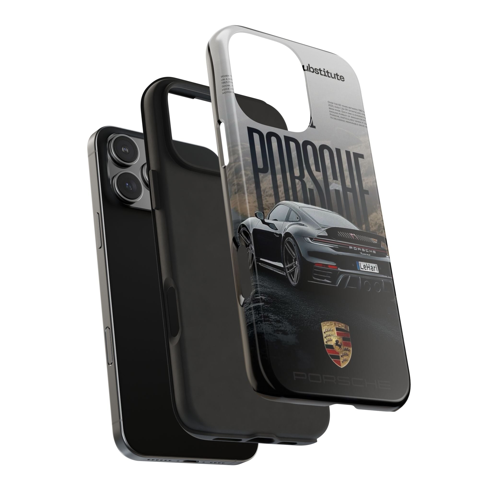 Porsche Sport Car Tough Phone Case — Rugged Protective Phone Cover with Car Graphic