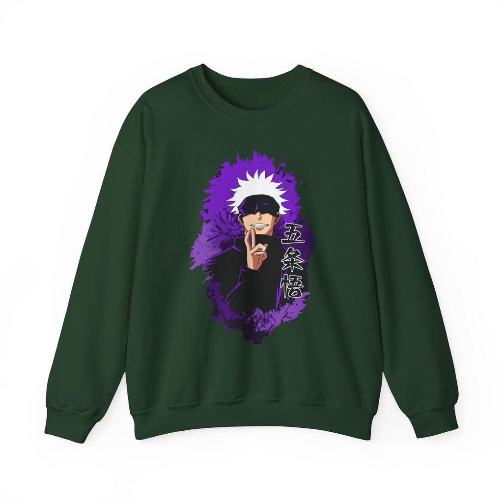 Gojo Satoru Design Stylish Unisex Heavy Blend™ Crewneck Sweatshirt with Unique Graphic Design, Cozy Outerwear for Everyday Wear, Art Lovers' Gift, Casual.