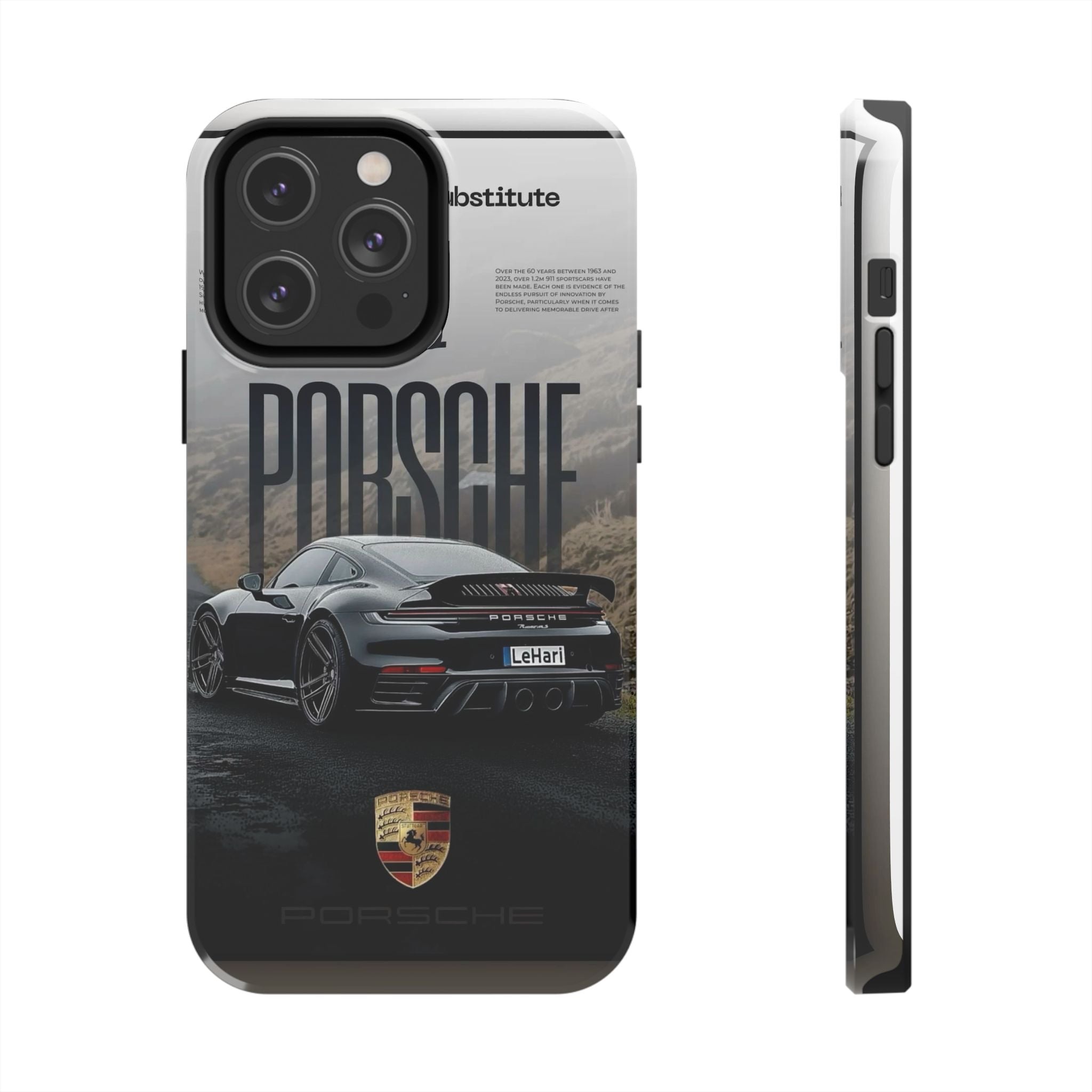 Porsche Sport Car Tough Phone Case — Rugged Protective Phone Cover with Car Graphic