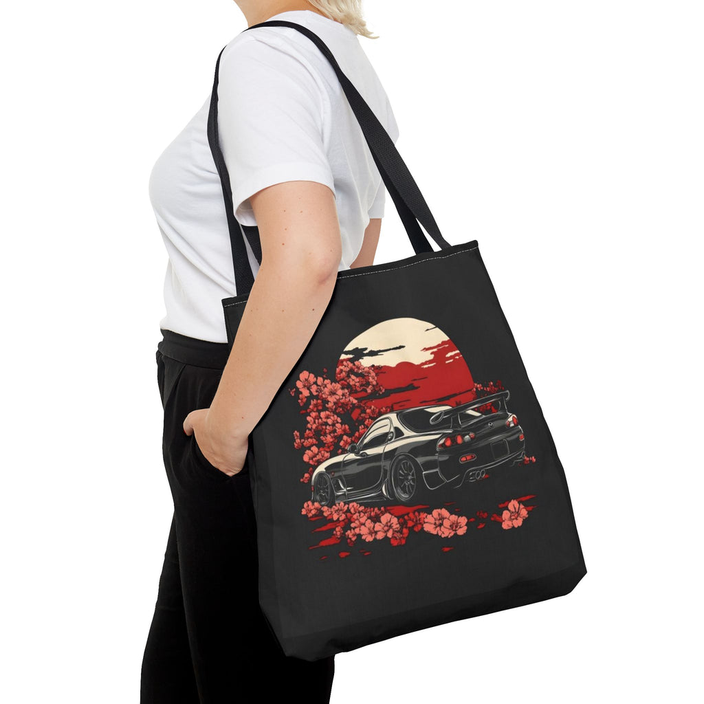 MAZDA RX7 Bag — Japanese Sports Car Design with Red Sun & Sakura