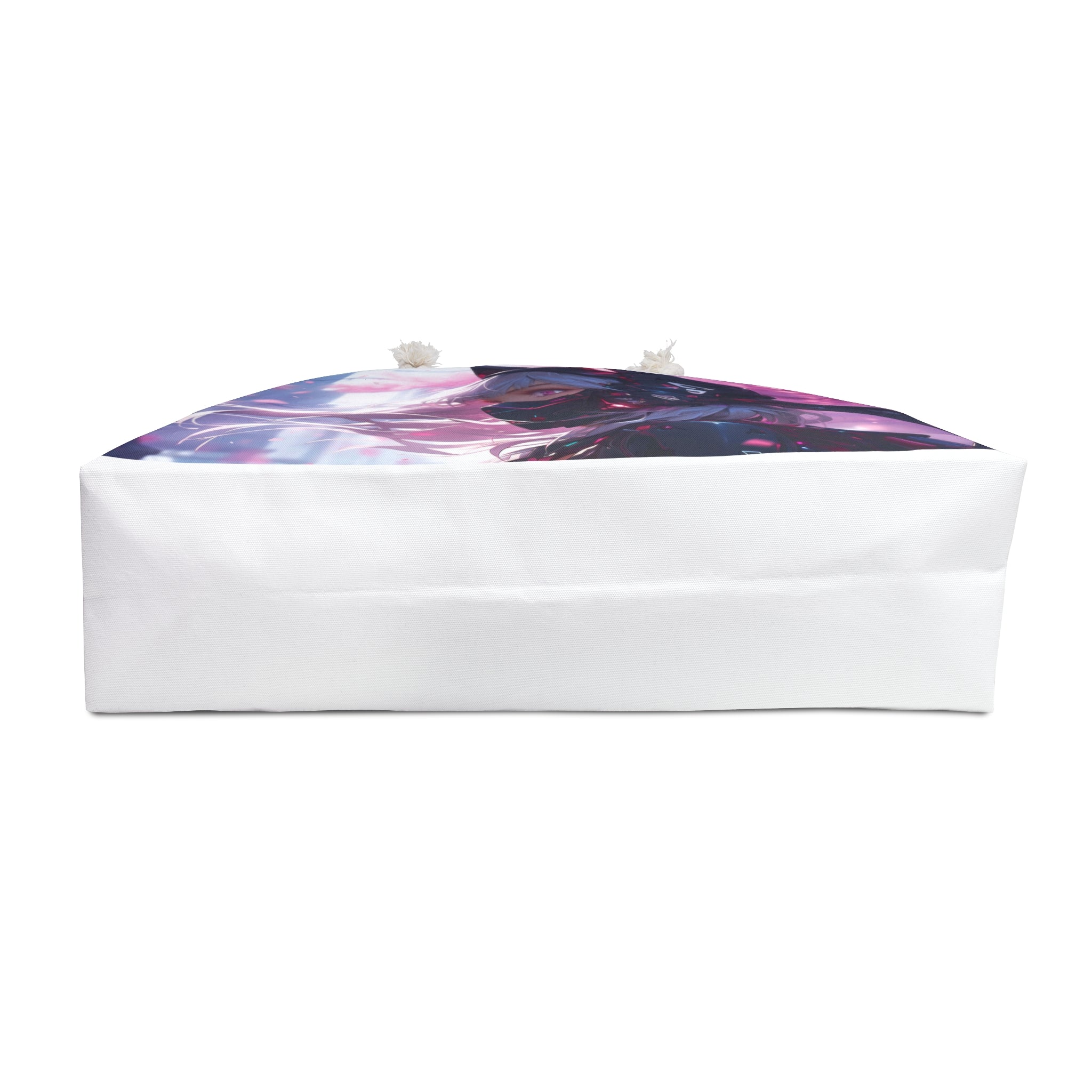 Kitsune Cyberpunk Weekender Bag — Anime Girl Masked Helmet Sakura Travel Tote