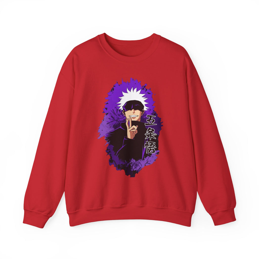 Gojo Satoru Design Stylish Unisex Heavy Blend™ Crewneck Sweatshirt with Unique Graphic Design, Cozy Outerwear for Everyday Wear, Art Lovers' Gift, Casual.