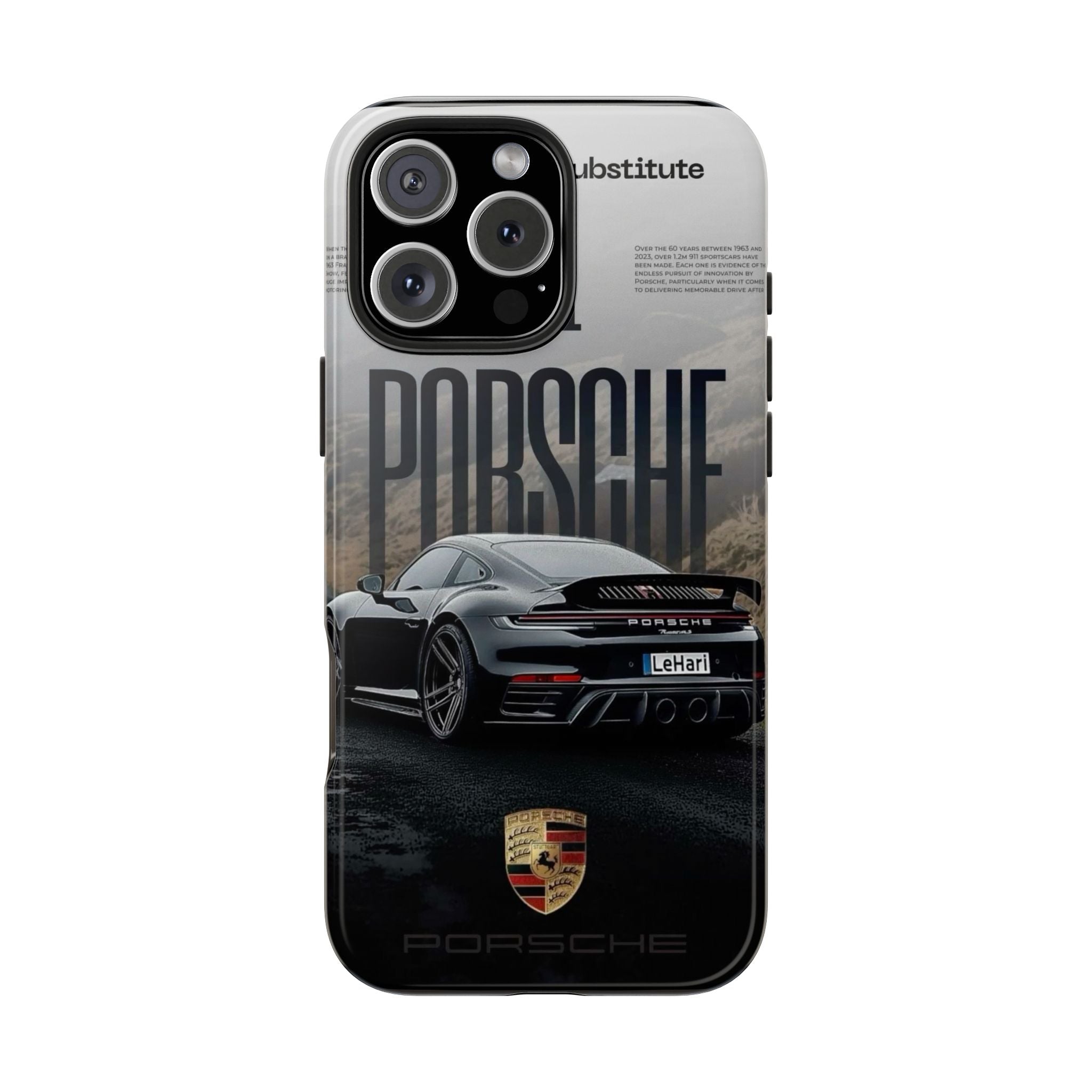 Porsche Sport Car Tough Phone Case — Rugged Protective Phone Cover with Car Graphic
