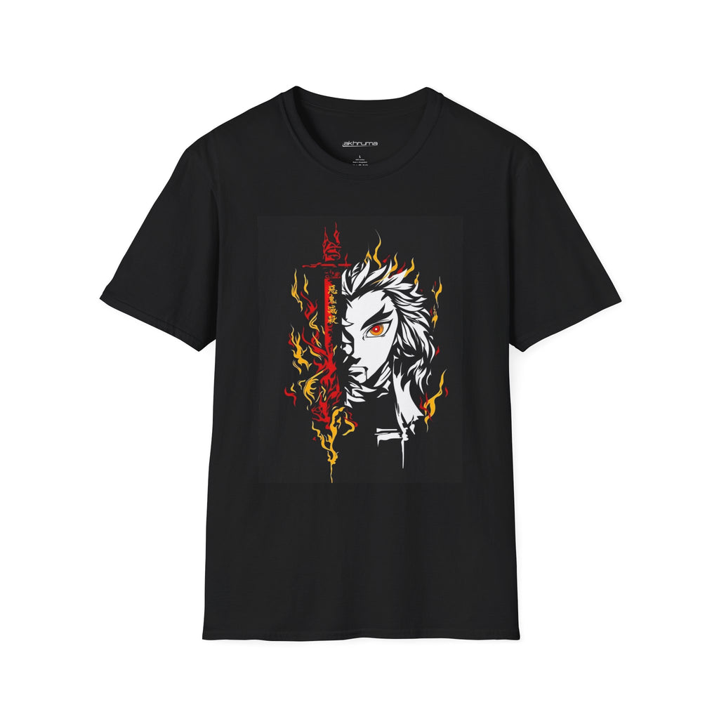 Rengoku Kyoujero Fierce Vibes Unisex T-Shirt, Anime Style Tee, Graphic Apparel, Perfect Gift for Fans, Casual Streetwear, Cool Summer Wear