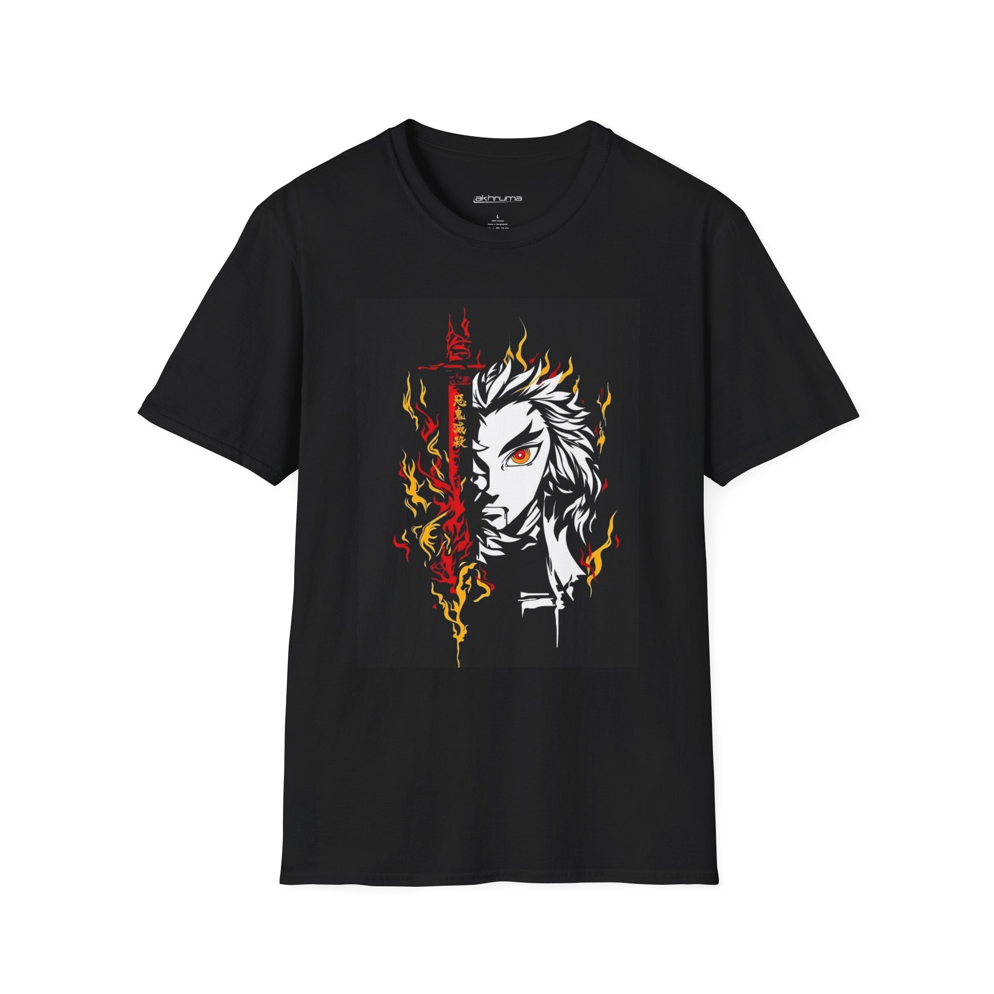 Rengoku Kyoujero Fierce Vibes Unisex T-Shirt, Anime Style Tee, Graphic Apparel, Perfect Gift for Fans, Casual Streetwear, Cool Summer Wear