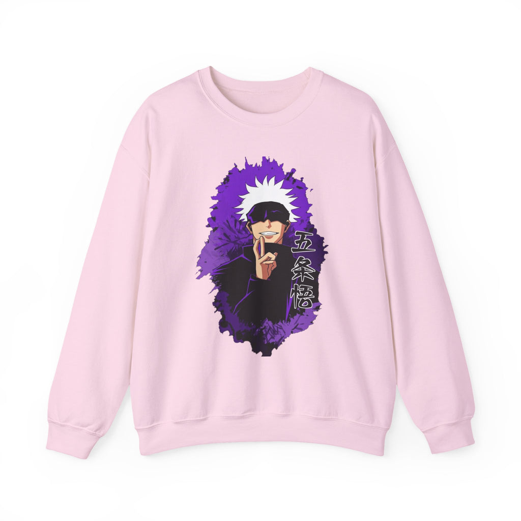 Gojo Satoru Design Stylish Unisex Heavy Blend™ Crewneck Sweatshirt with Unique Graphic Design, Cozy Outerwear for Everyday Wear, Art Lovers' Gift, Casual.
