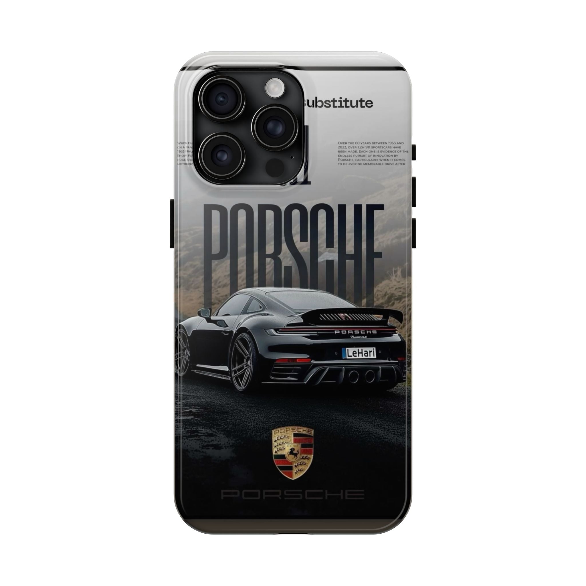 Porsche Sport Car Tough Phone Case — Rugged Protective Phone Cover with Car Graphic