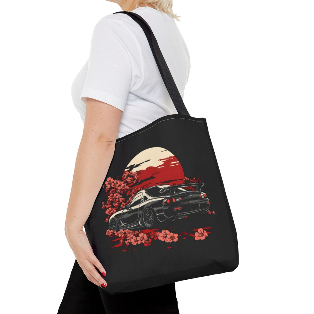 MAZDA RX7 Bag — Japanese Sports Car Design with Red Sun & Sakura