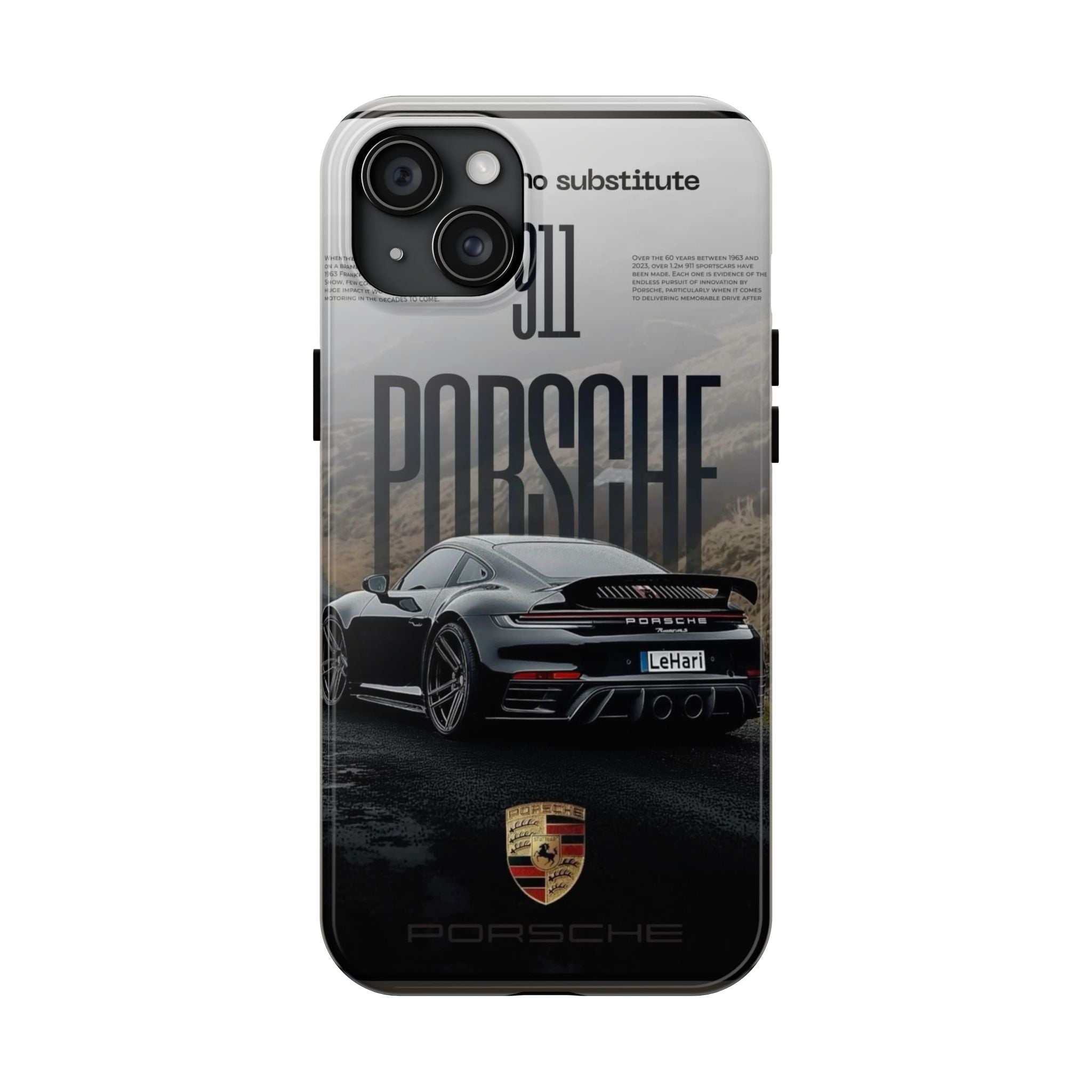 Porsche Sport Car Tough Phone Case — Rugged Protective Phone Cover with Car Graphic