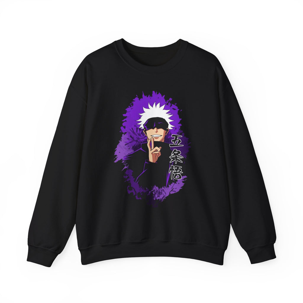 Gojo Satoru Design Stylish Unisex Heavy Blend™ Crewneck Sweatshirt with Unique Graphic Design, Cozy Outerwear for Everyday Wear, Art Lovers' Gift, Casual.