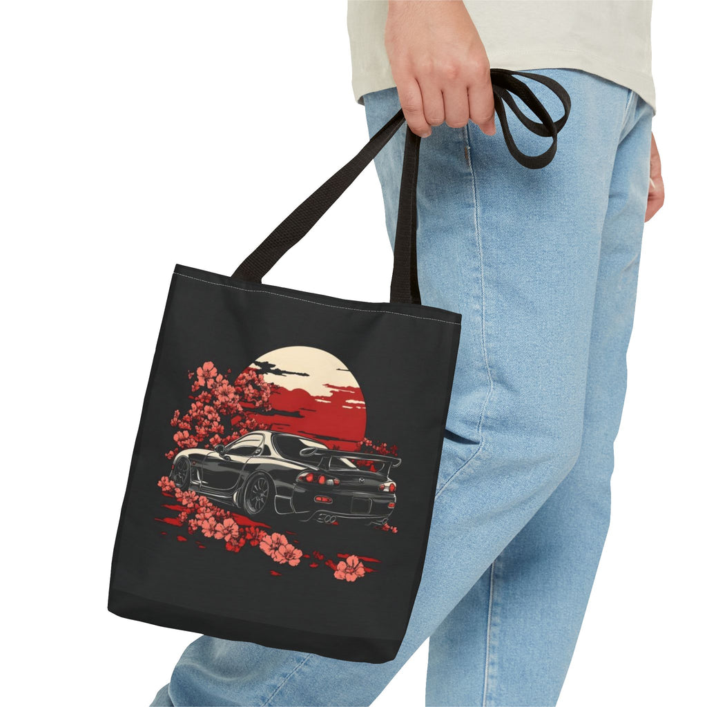 MAZDA RX7 Bag — Japanese Sports Car Design with Red Sun & Sakura