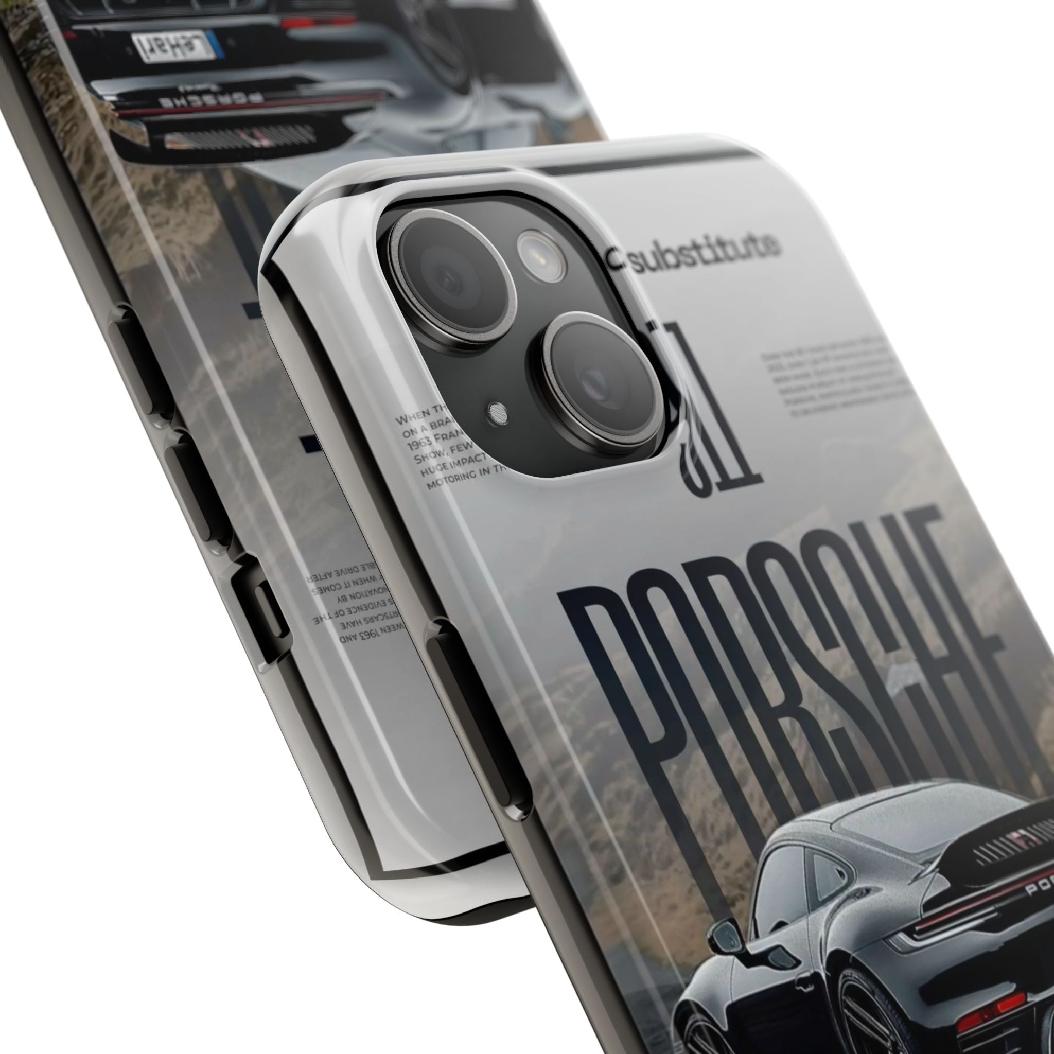 Porsche Sport Car Tough Phone Case — Rugged Protective Phone Cover with Car Graphic