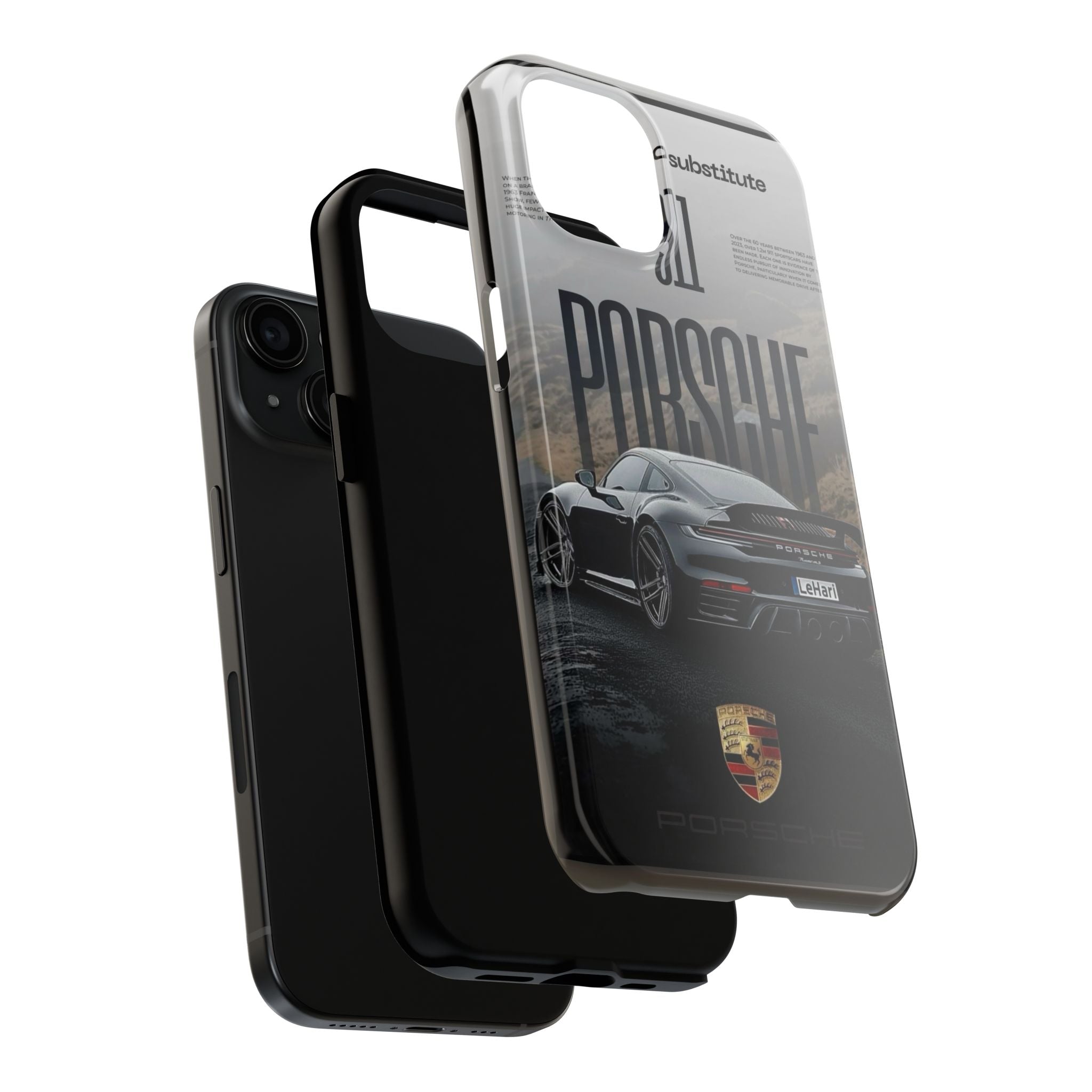 Porsche Sport Car Tough Phone Case — Rugged Protective Phone Cover with Car Graphic