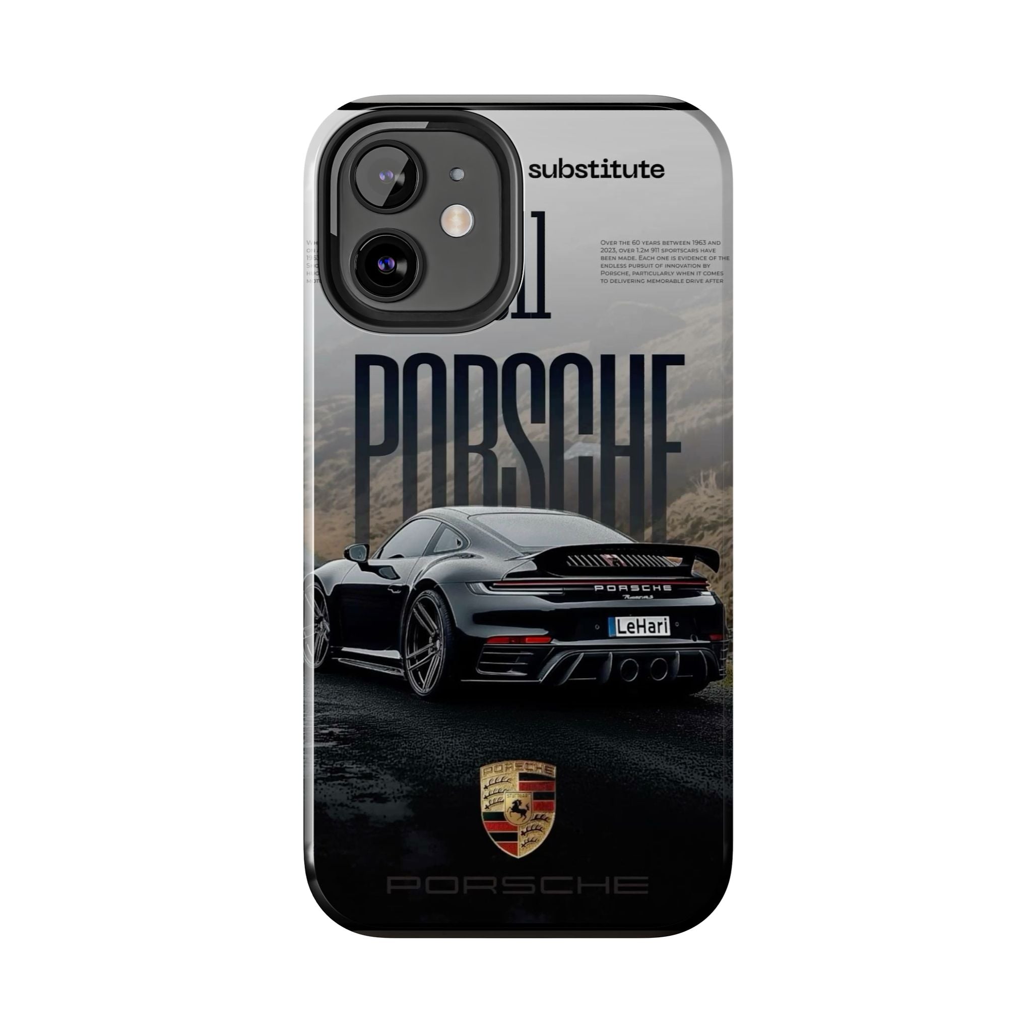 Porsche Sport Car Tough Phone Case — Rugged Protective Phone Cover with Car Graphic